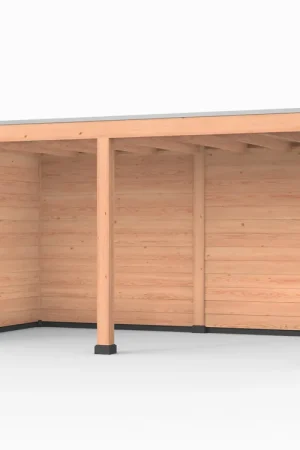Exclusieve Aanbieding Douglas overkapping, 500 x 300, met achterwand en zijwand, Westwood Elegant
